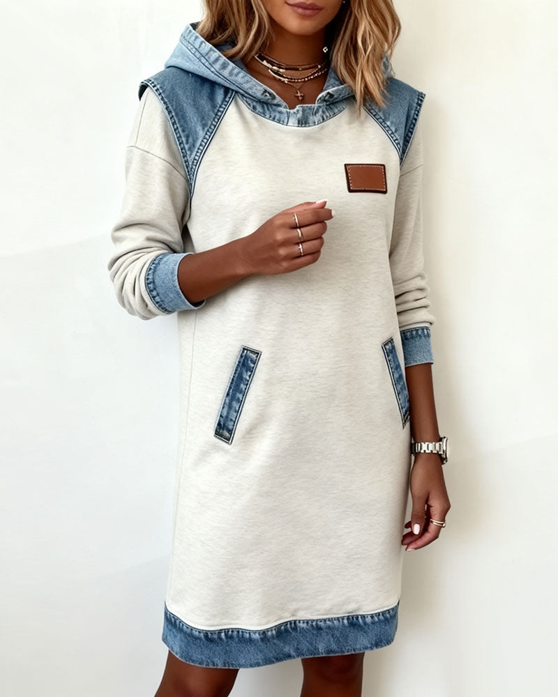 STELLA | Hoodie dress with contrast details - Liora Melbourne