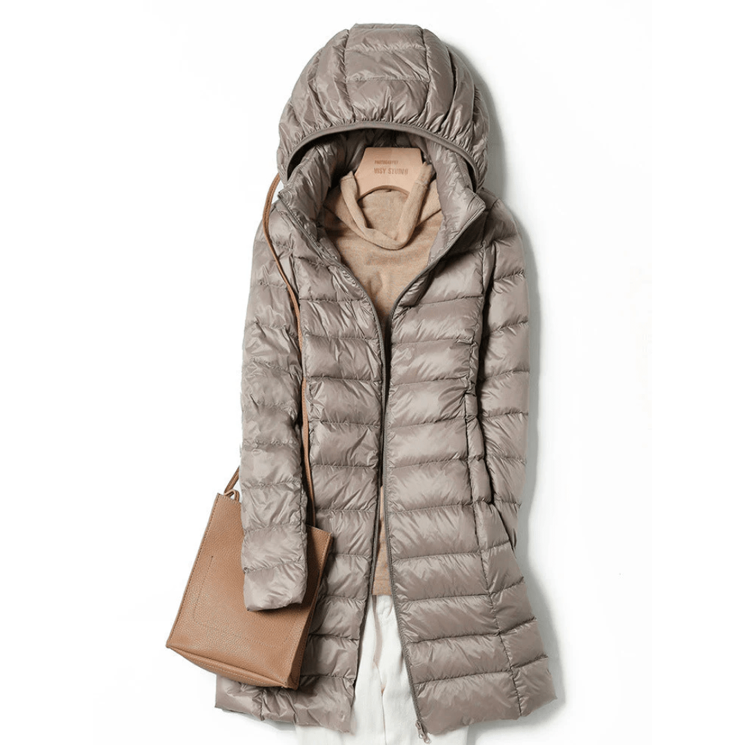 KATIE | Long puff jacket with longline silhouette - Liora Melbourne
