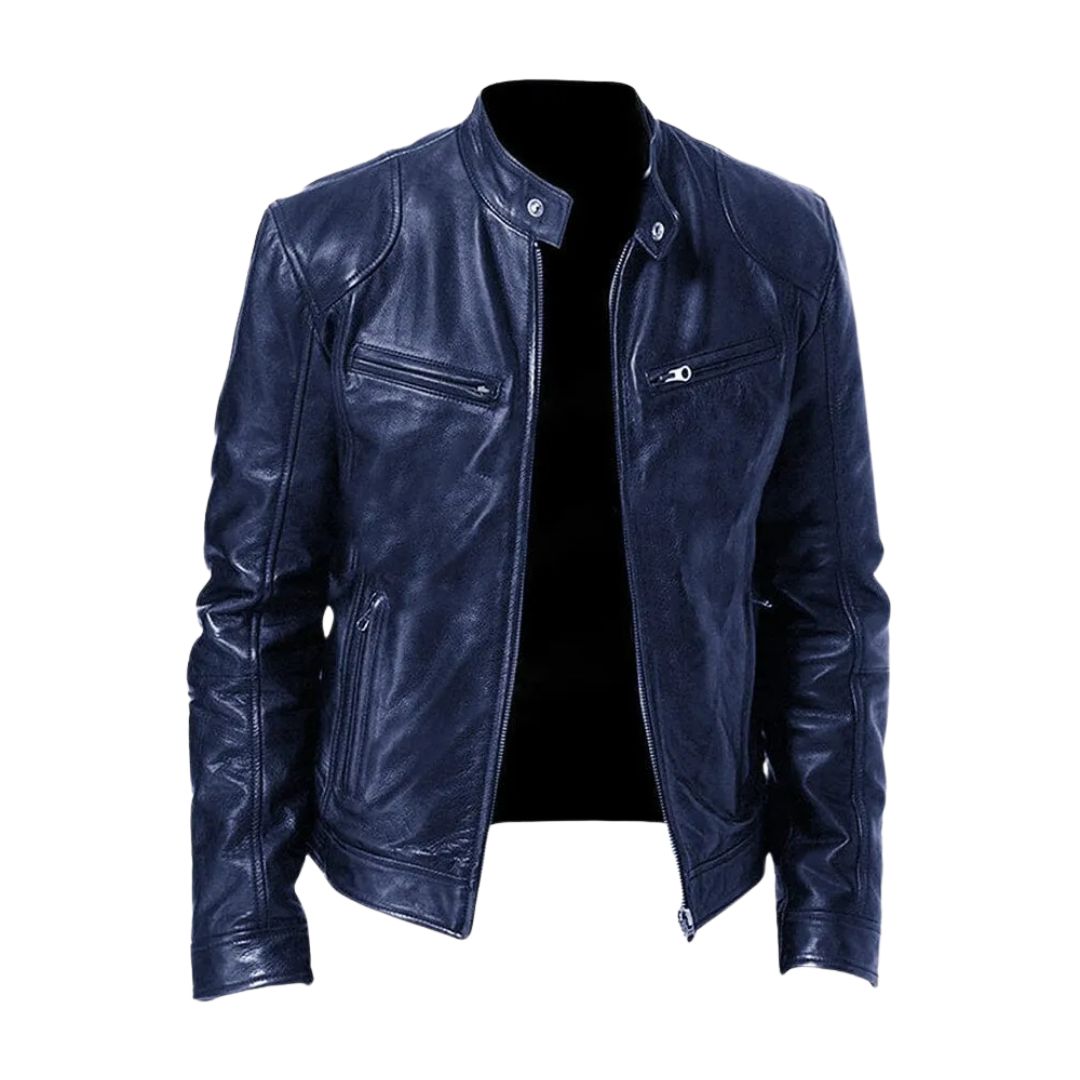 LARA | Leather jacket with casual fit - Liora Melbourne