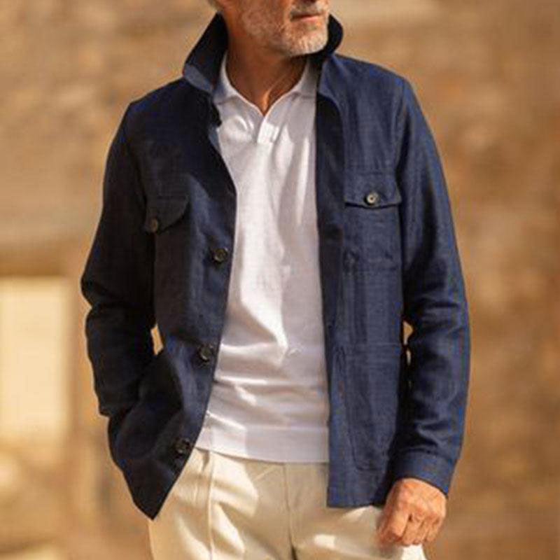 SOREN | Linen jacket with lapel collar - Liora Melbourne