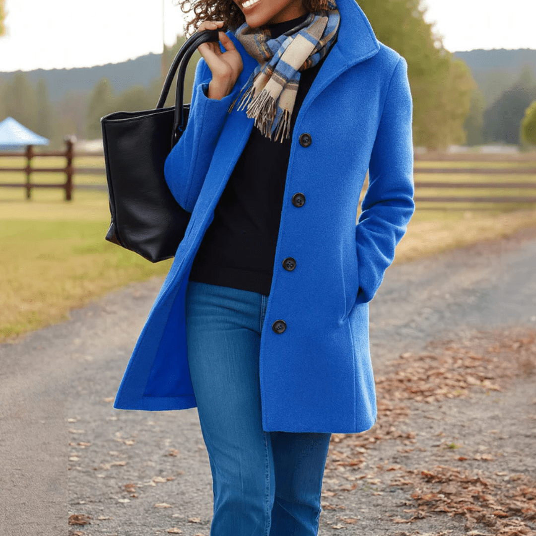 ADRIANA | Coat with wrap silhouette - Liora Melbourne