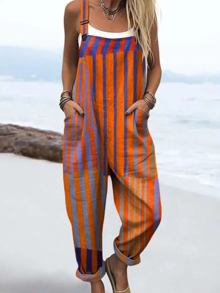 STEVIE | Jumpsuit with vertical stripes - Liora Melbourne