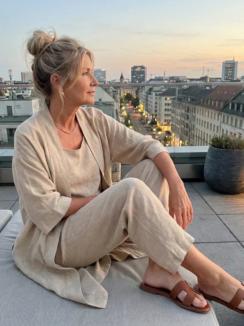 ISLA | Set with relaxed wide-leg pants - Liora Melbourne