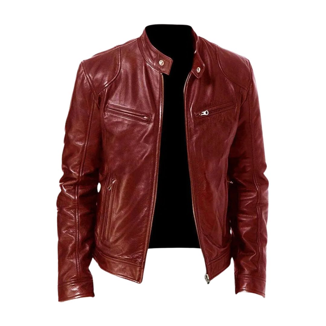LARA | Leather jacket with casual fit - Liora Melbourne