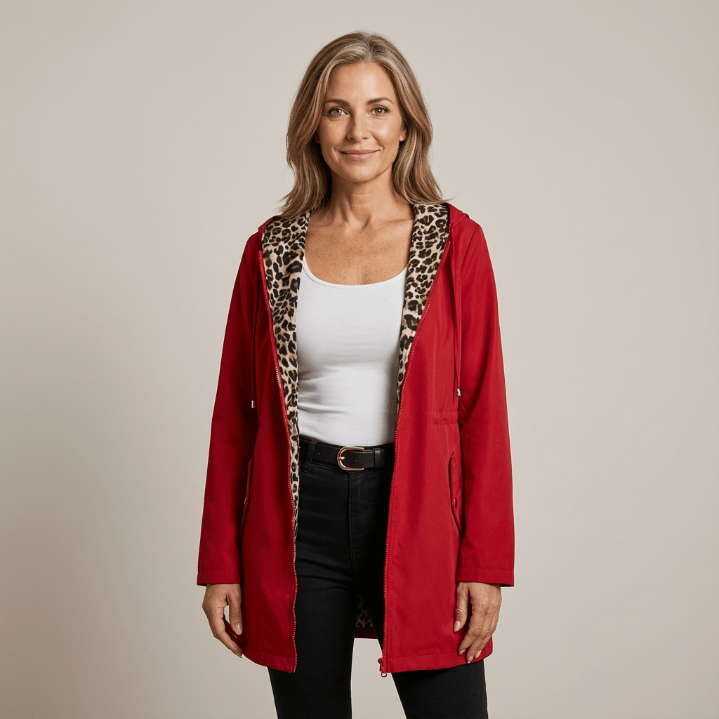 TIFFANY | Reversible hooded coat with leopard print - Liora Melbourne