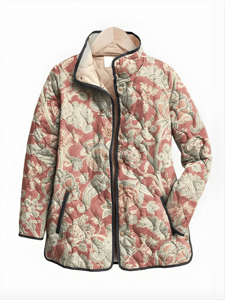 ARISBETH | Quilted jacket with floral print - Liora Melbourne