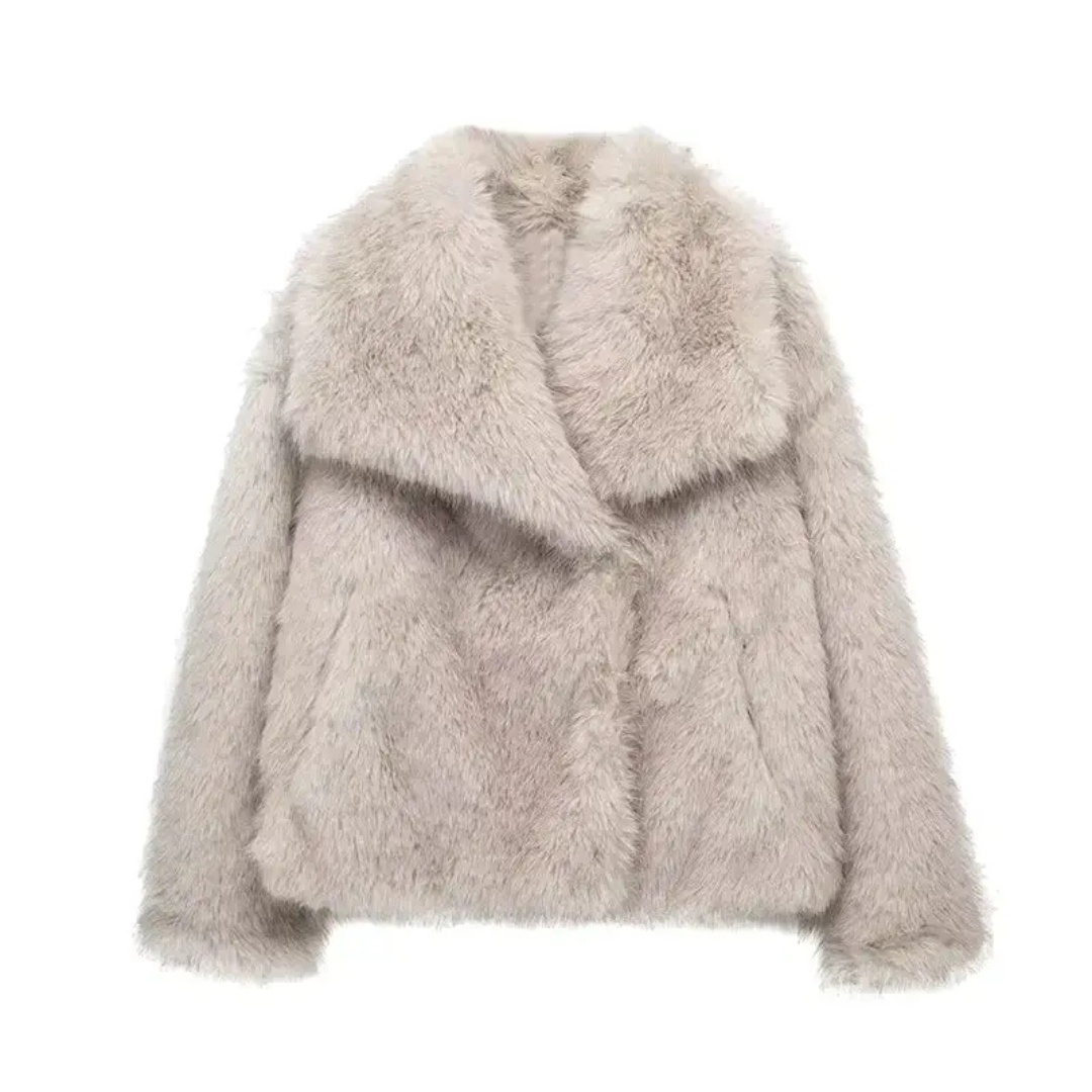SCARLETT | Faux fur coat with hood - Liora Melbourne