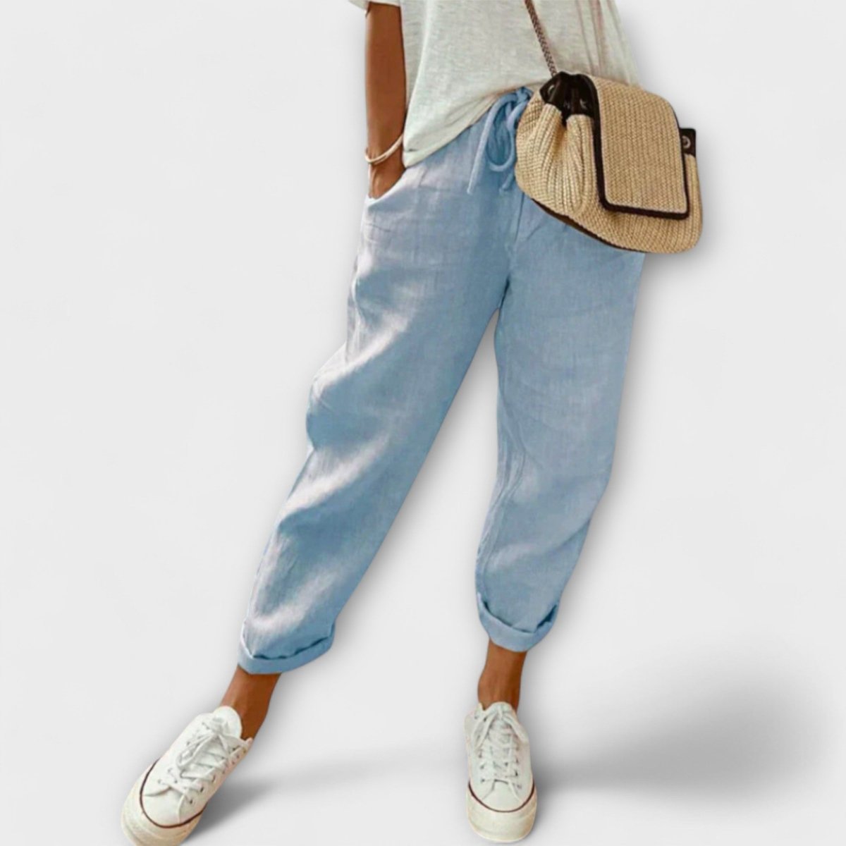 JANELLE | Relaxed trousers in linen blend - Liora Melbourne