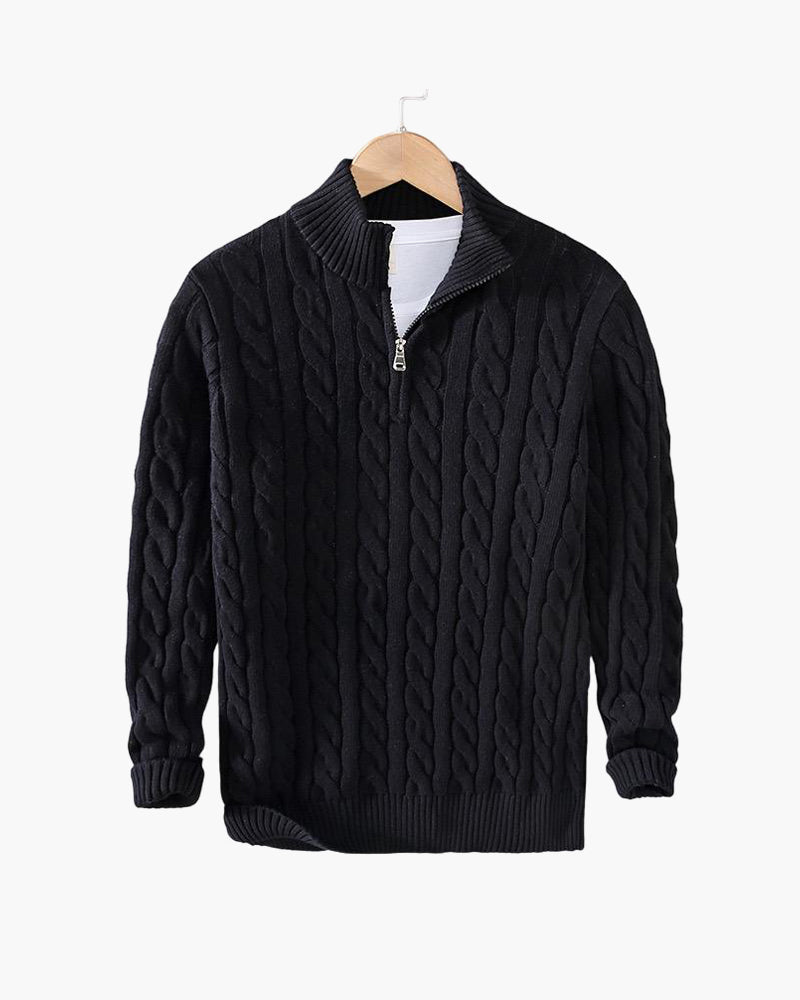 KESWICK | Quarter-zip jumper with cable knit