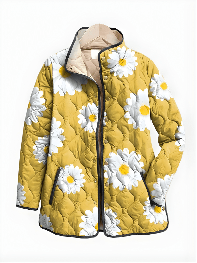 CARTER | Quilted jacket with floral print - Liora Melbourne