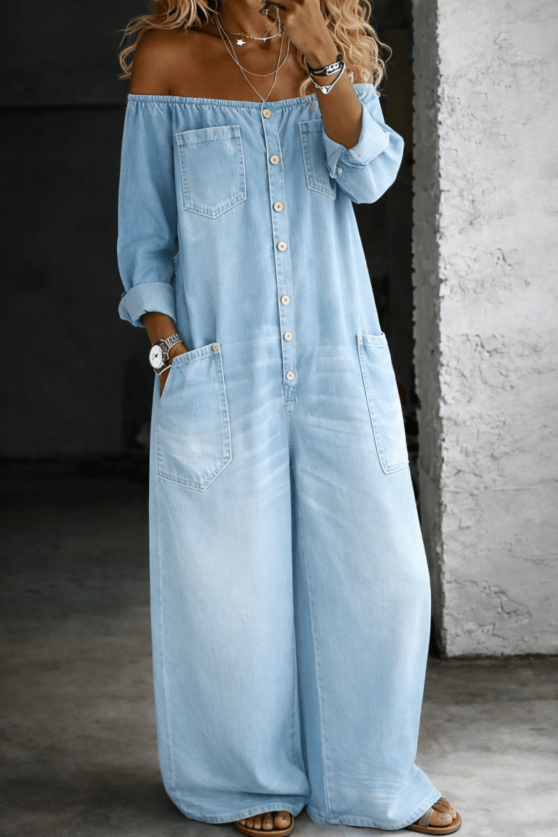 ELENA | Jumpsuit with off-shoulder neckline - Liora Melbourne