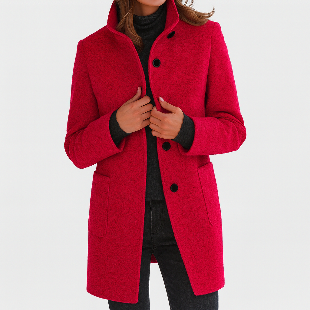 PETRA | Coat with stand collar - Liora Melbourne