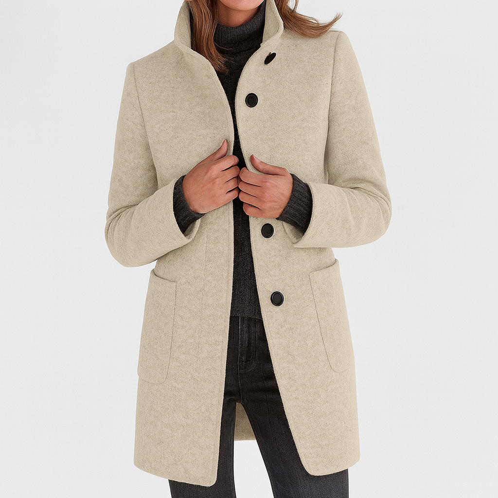 PETRA | Coat with stand collar - Liora Melbourne