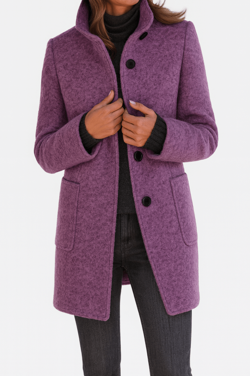 PETRA | Coat with stand collar - Liora Melbourne