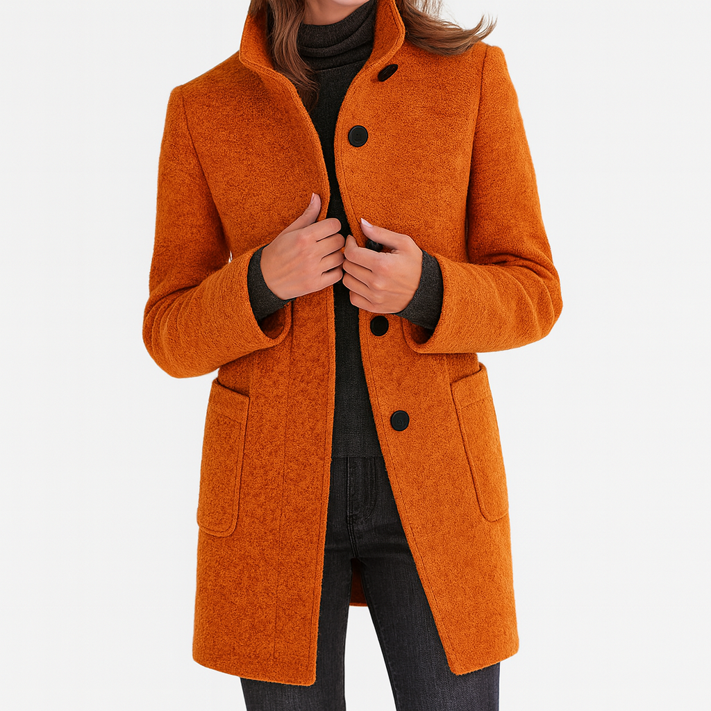 PETRA | Coat with stand collar - Liora Melbourne