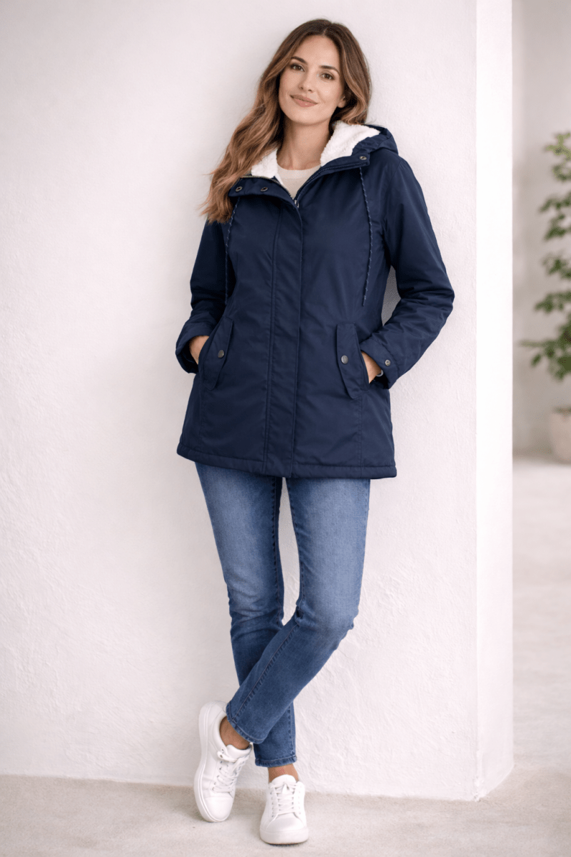 SIENNA | Long winter coat with hood - Liora Melbourne
