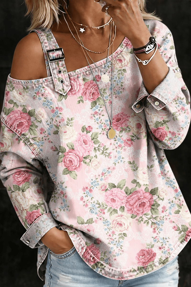 BROOKLYN | Midi dress with floral collar - Liora Melbourne