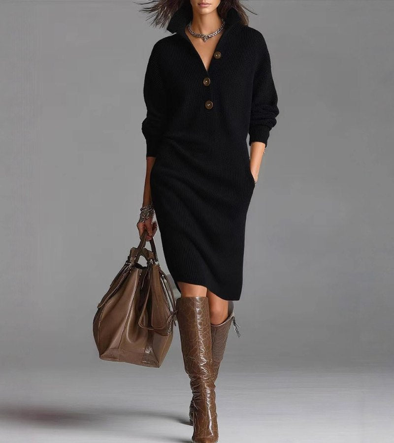 DAMARIS | Fitted knit midi dress