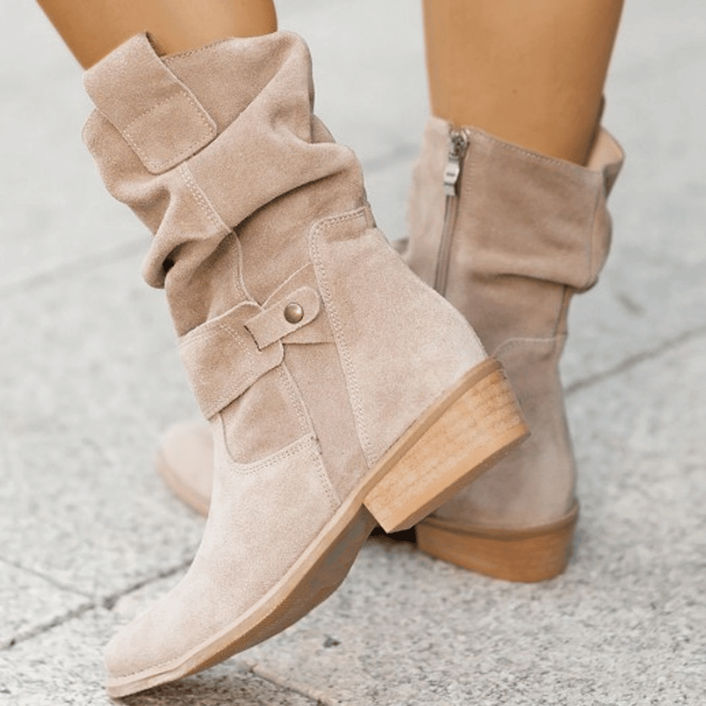 MILLIE | Ankle boots with suede finish - Liora Melbourne