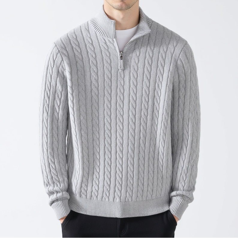 KESWICK | Quarter-zip jumper with cable knit