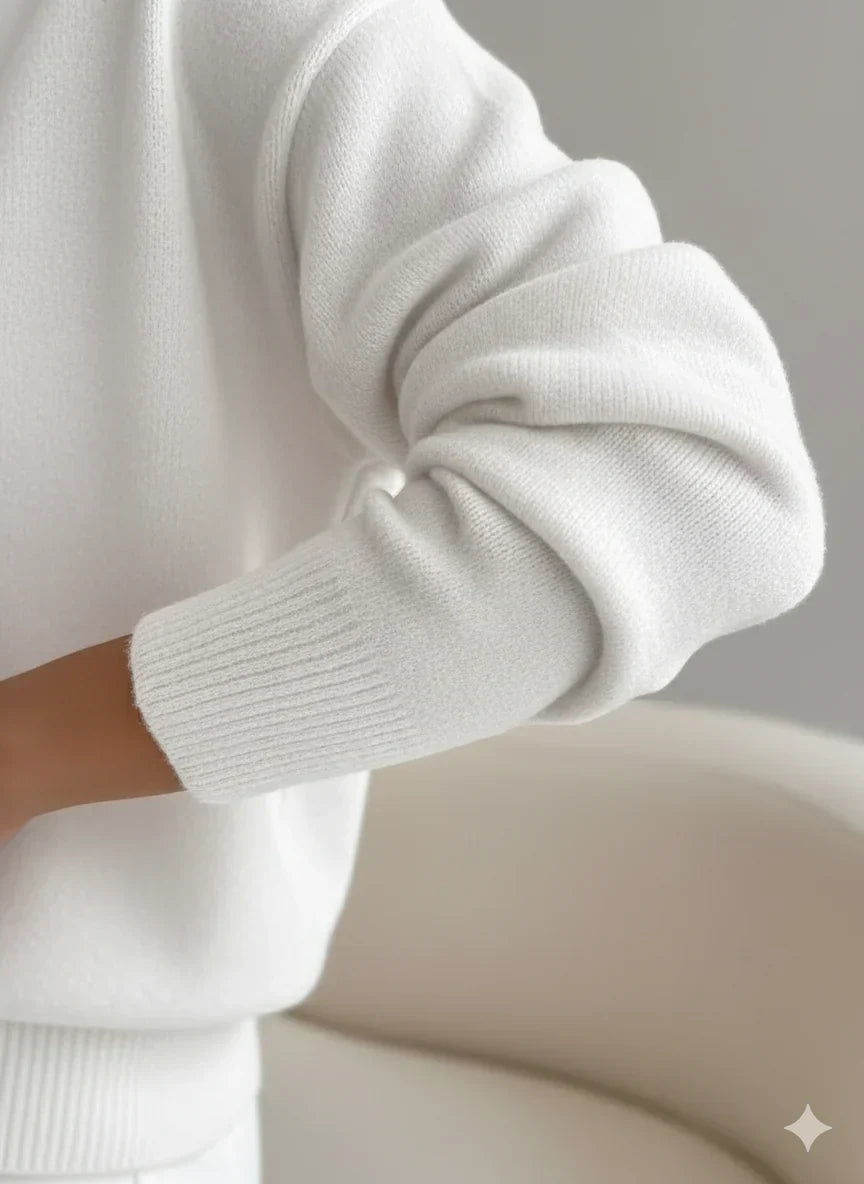ELEANOR | Polo neck jumper with ribbed cuffs - Liora Melbourne