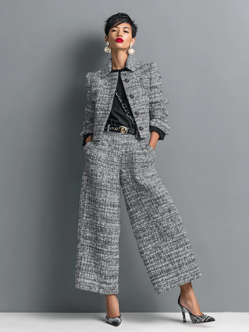 AKIRA | Set with wide-leg trousers - Liora Melbourne