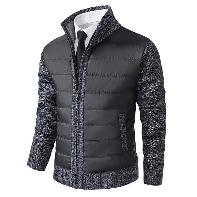 BEAU | Gilet with quilted body and knit sleeves - Liora Melbourne