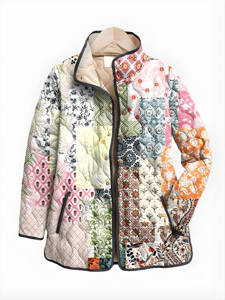 ISLA | Quilted jacket with floral print - Liora Melbourne