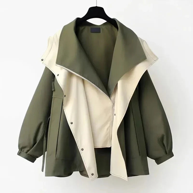 HARPER | Trench coat with two-tone design - Liora Melbourne