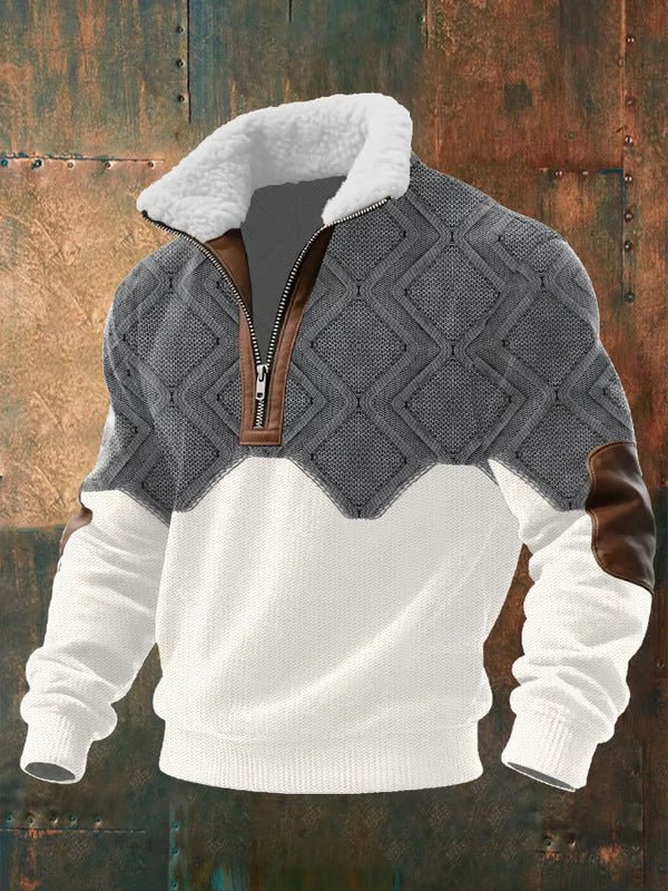 OLIVER | Zip-up jumper with sherpa collar