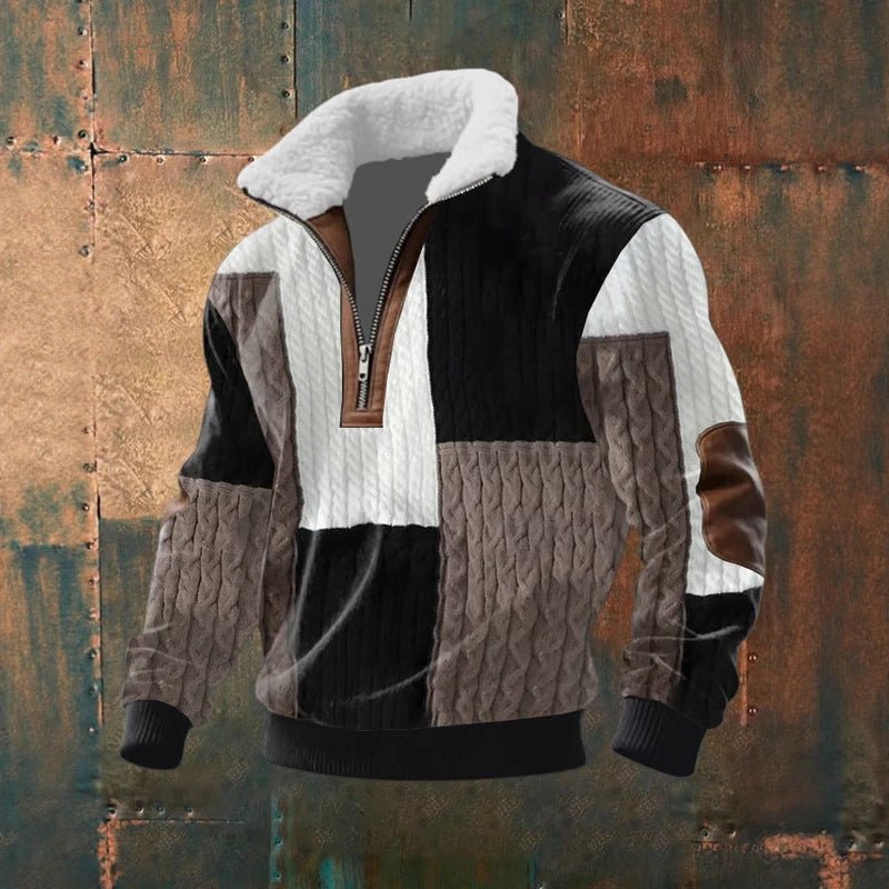 OLIVER | Zip-up jumper with sherpa collar