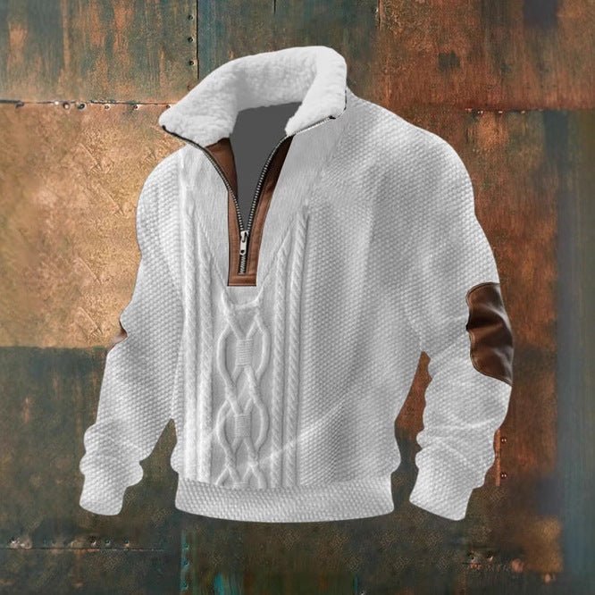 OLIVER | Zip-up jumper with sherpa collar