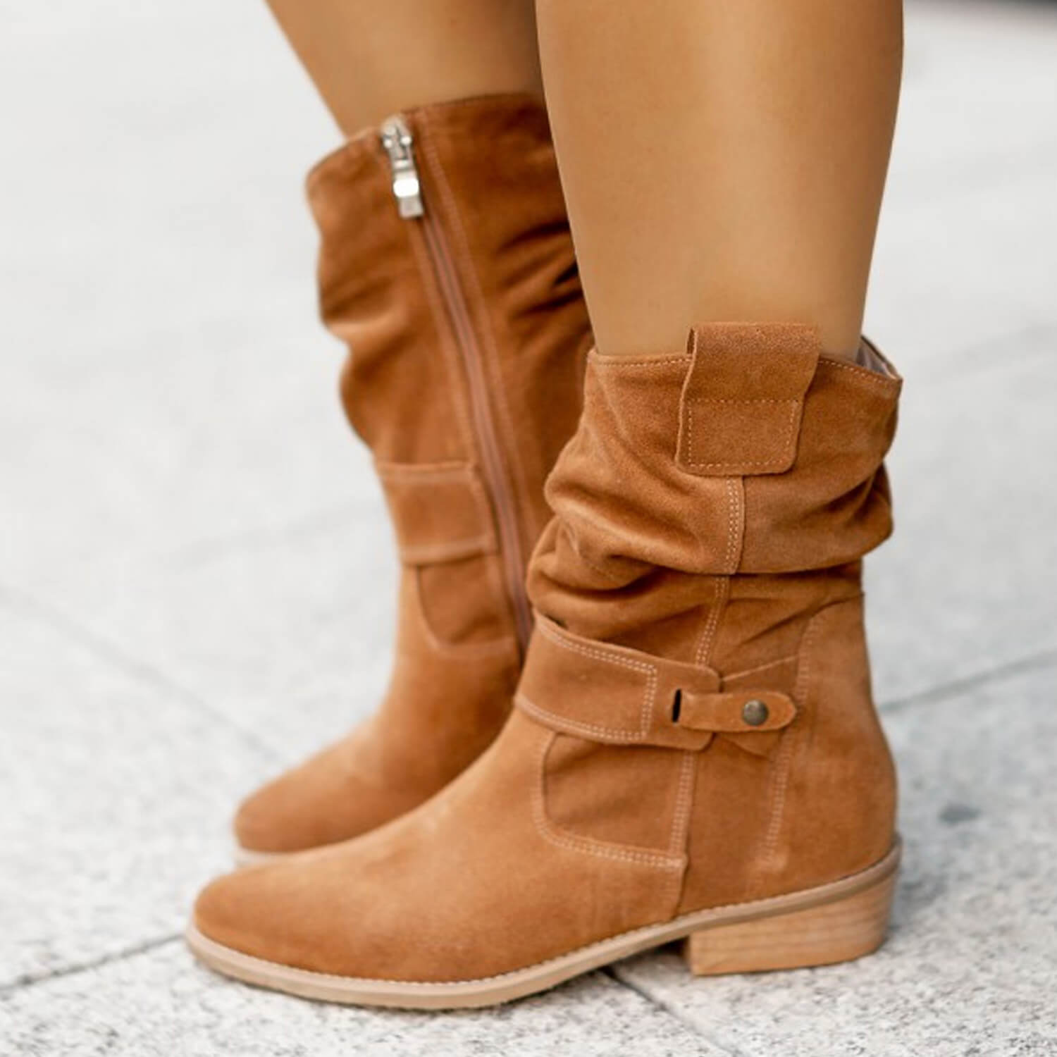 MILLIE | Ankle boots with suede finish - Liora Melbourne