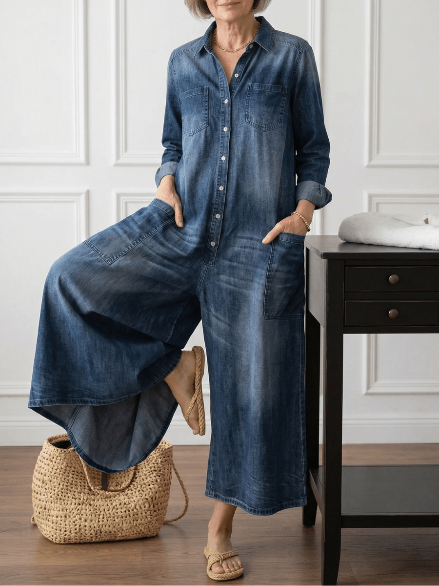JUNE | Jumpsuit with button closure - Liora Melbourne