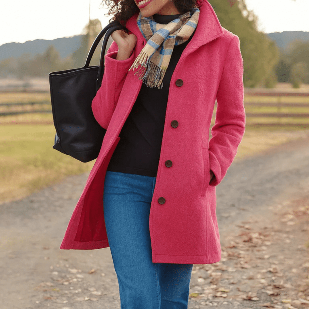 ADRIANA | Coat with wrap silhouette - Liora Melbourne