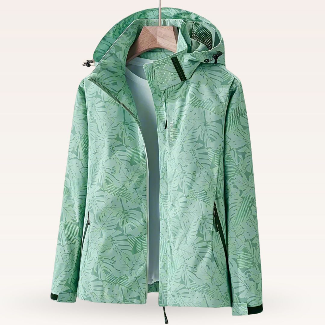 SUMMER | Waterproof jacket with leaf print - Liora Melbourne