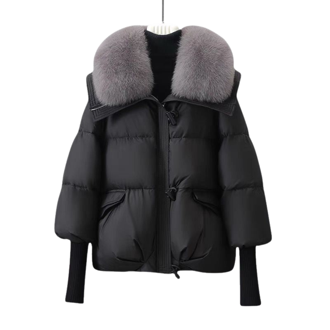 HARPER | Down jacket with fur collar - Liora Melbourne