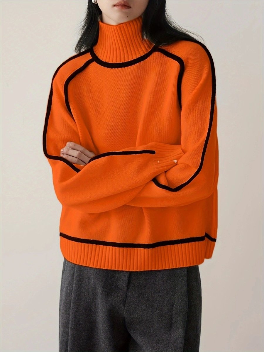 BELLA | Turtleneck jumper with ribbed trim - Liora Melbourne