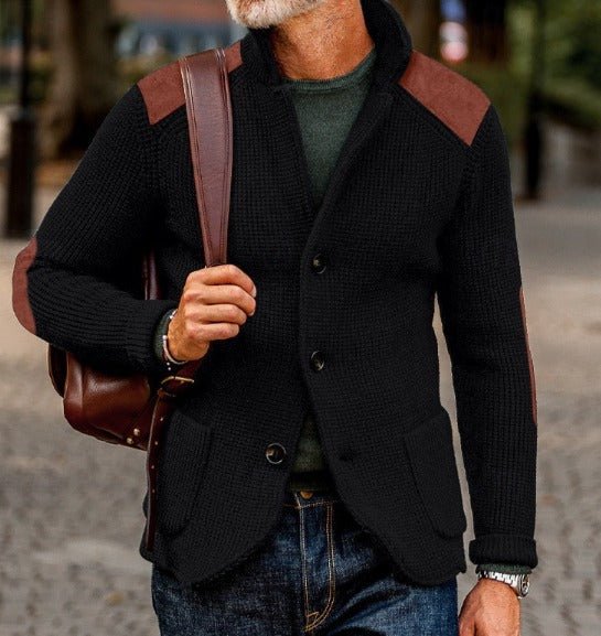 DIETER | Knit blazer with suede trim - Liora Melbourne