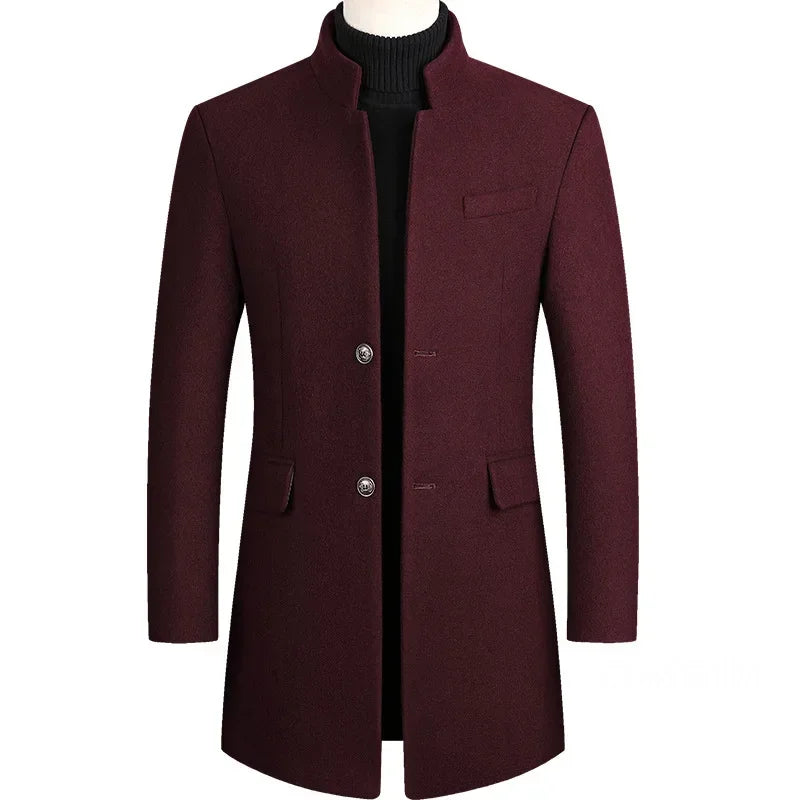 BLAKE | Trench coat with stand collar - Liora Melbourne
