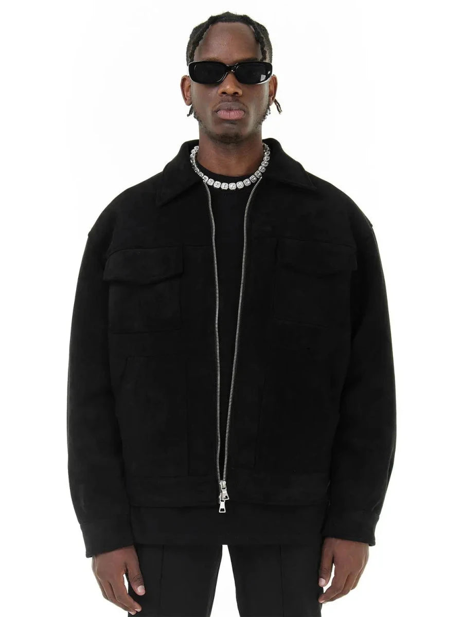 ELSIE | Oversized jacket in suede - Liora Melbourne