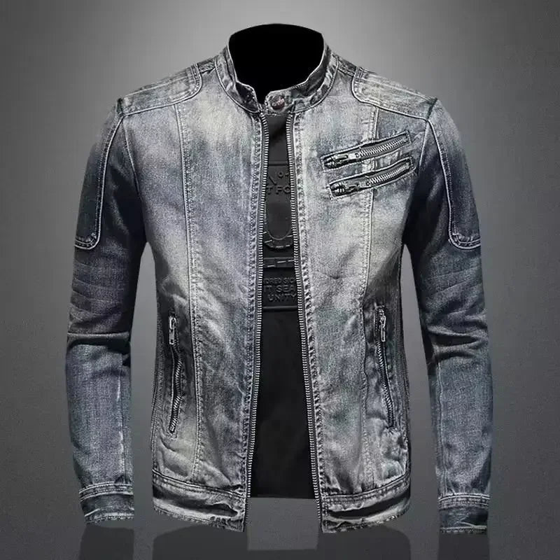 LUCA | Denim jacket with biker detailing - Liora Melbourne