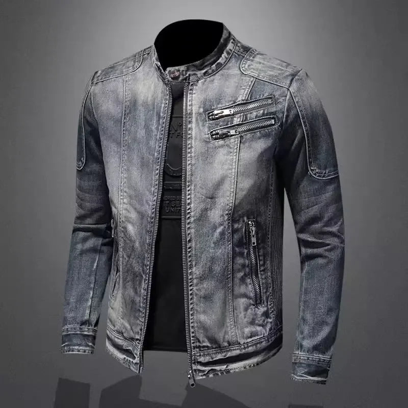 LUCA | Denim jacket with biker detailing - Liora Melbourne