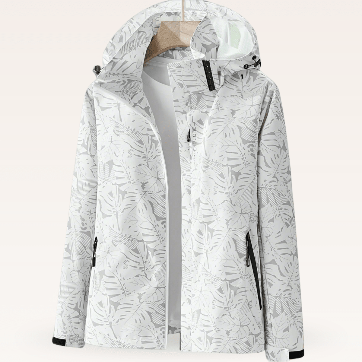ISLA | Waterproof summer jacket with leaf print - Liora Melbourne