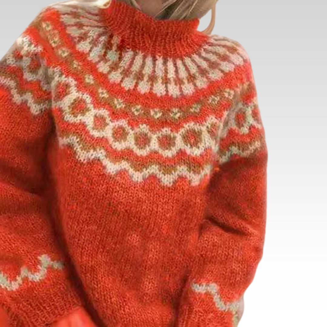 AMARA | Icelandic jumper with patterned design - Liora Melbourne