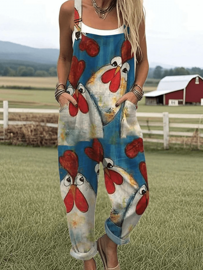 EVIE | Jumpsuit with chicken print - Liora Melbourne