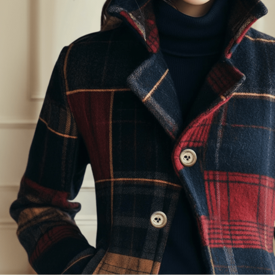 RUBY | Jacket with plaid pattern - Liora Melbourne