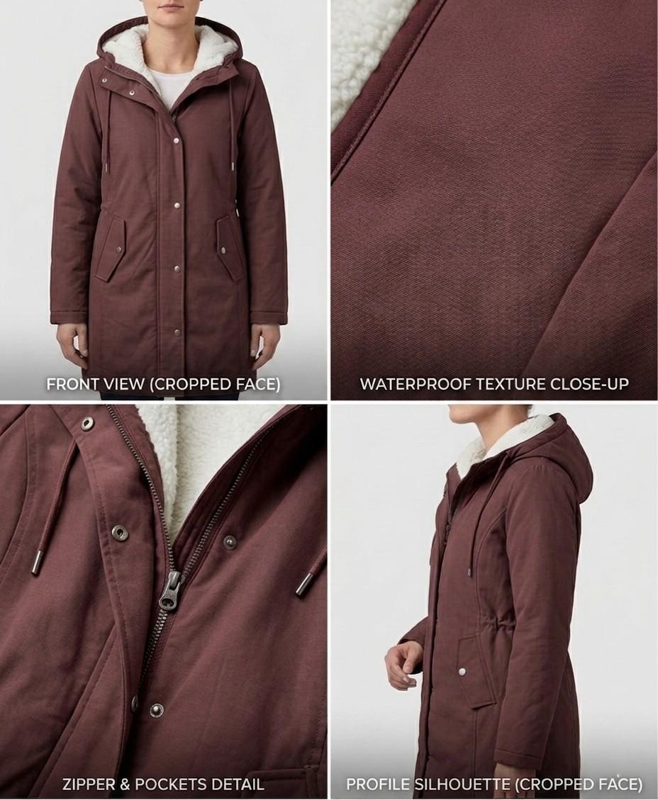 AMÉLIE | Long parka with fleece lining - Liora Melbourne