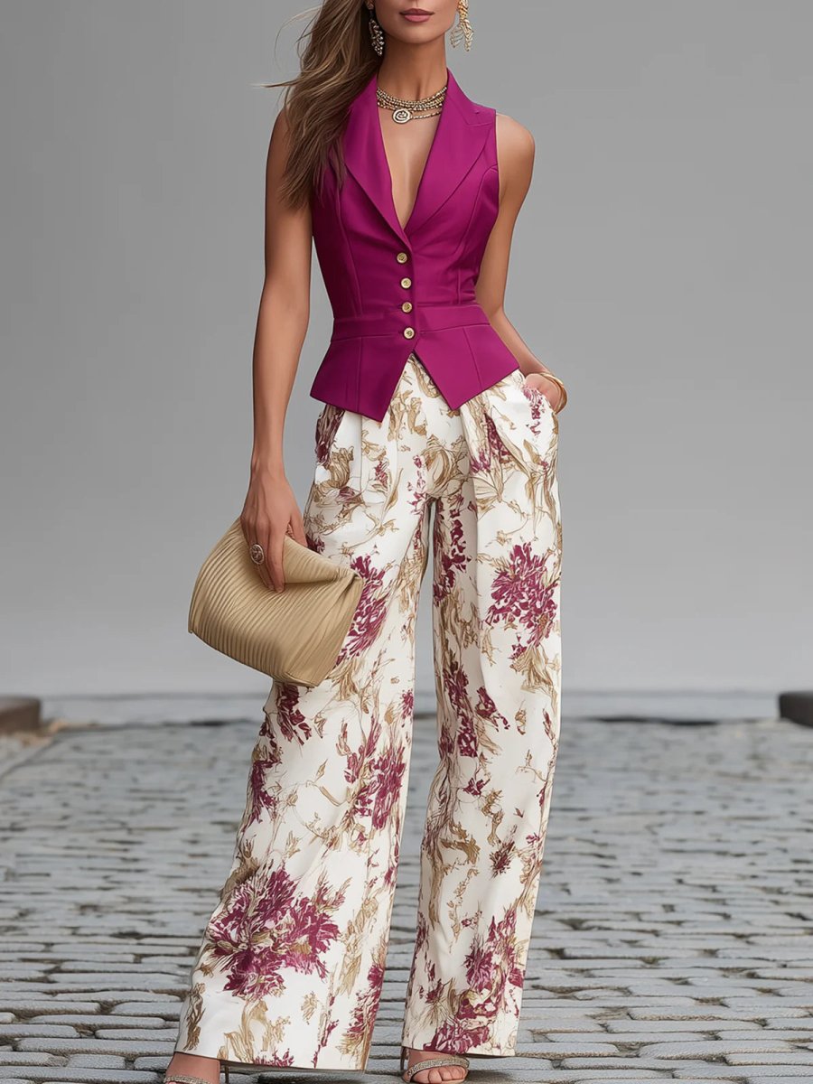 REMI | Set with wide-leg printed trousers - Liora Melbourne
