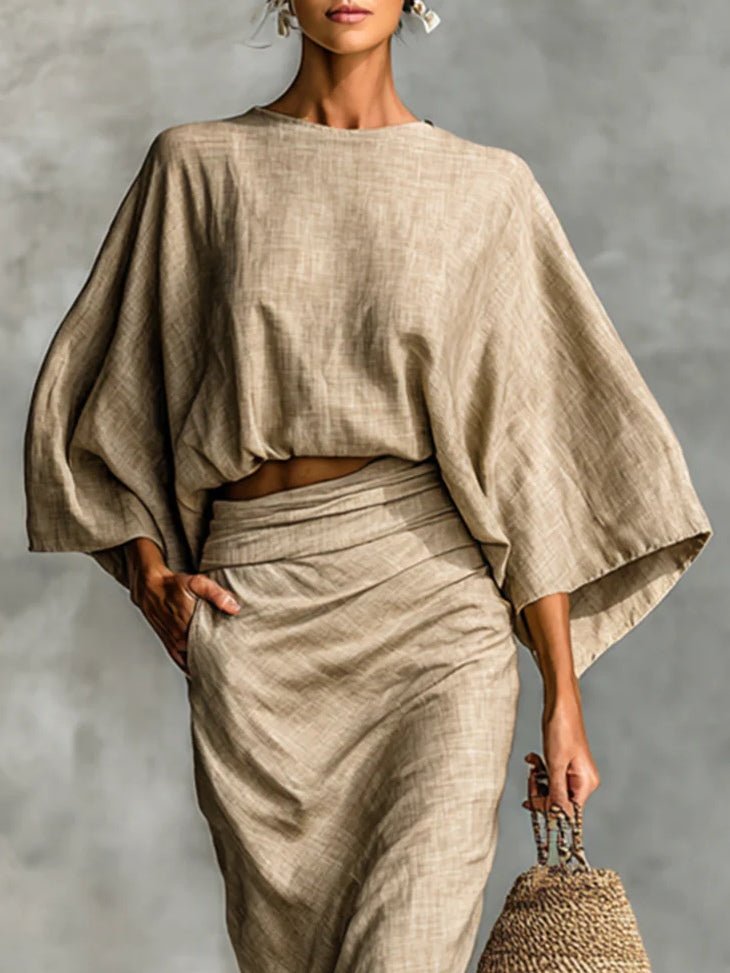 GIULIA | Two-piece set with flowing skirt - Liora Melbourne